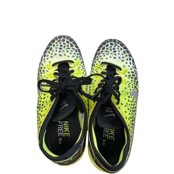 Nike Free 5.0 V4 womans yellow black running sneakers shoes size 6.5 SKU 8348 - Picture 8 of 12